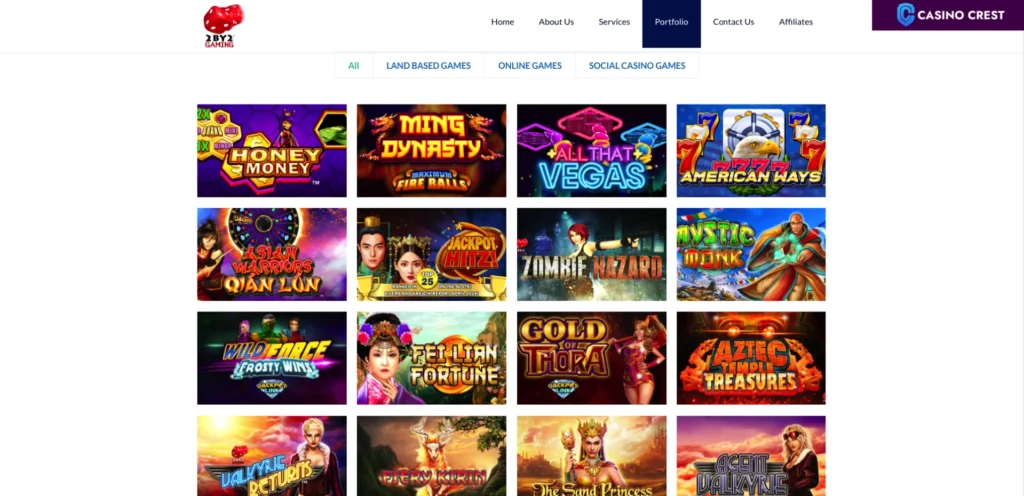 2by2 Gaming Slot Provider, 2by2 gaming Casino Crest