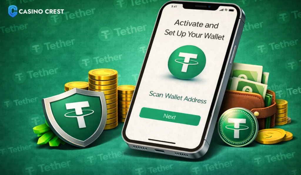 Tether wallet set up casino payment method casino crest, Tether casino crest