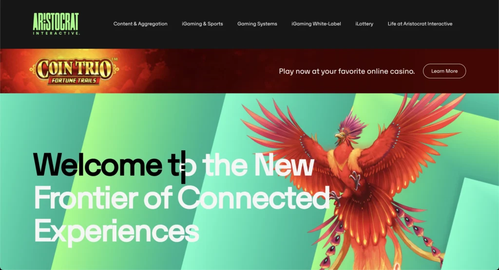 Pariplay aristocrat interactive homepage