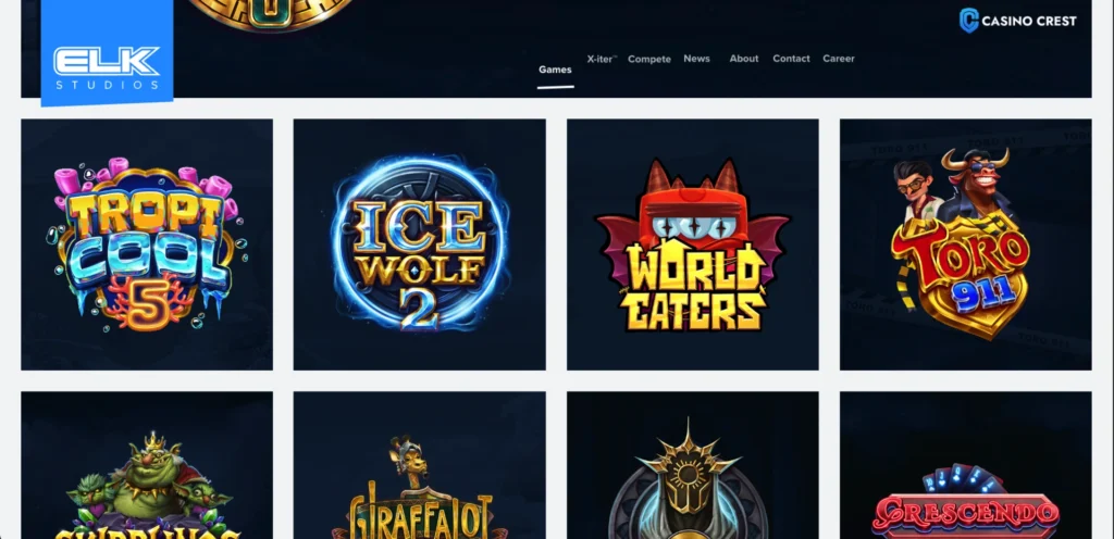 ELK Studios Slot Provider, ELK studios Casino Crest