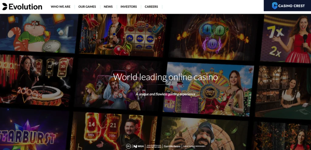 Evolution Slot Provider, Evolution Casino Crest
