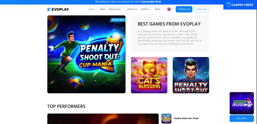 Evopay Slot Provider, Evopay Casino Crest