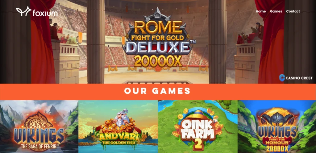 Foxium Online SLot Provider, Foxium Casino Crest