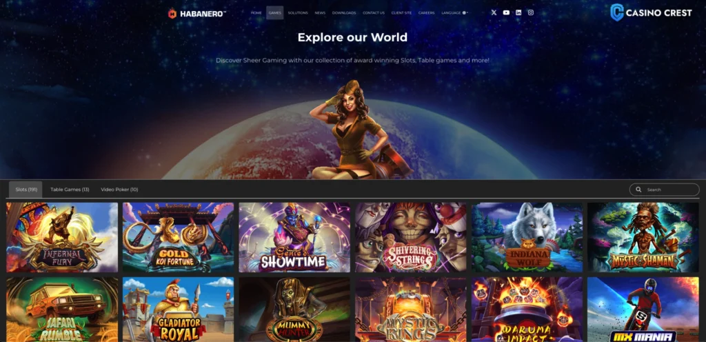 Habanero Online Software Provider, Habanero Crest