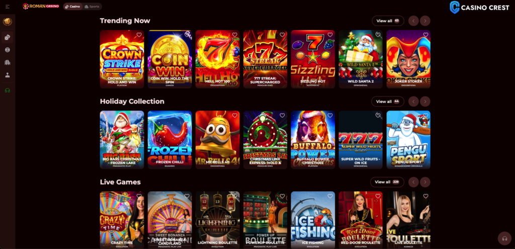 Roman Casino, Roman Casino Crest,