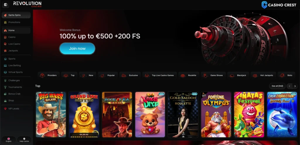 revolution casino, revolution casino crest, revolution casino online