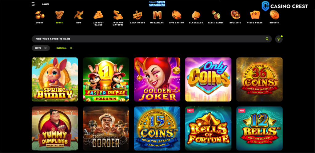 Spin Samurai online casino, Spin Samurai online casino crest