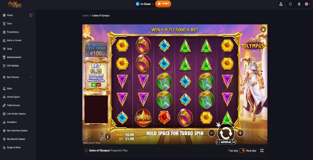 Blaze Spins Casino slot game