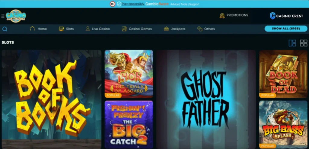 casinoandfriends online games, casinoandfriends online casino crest