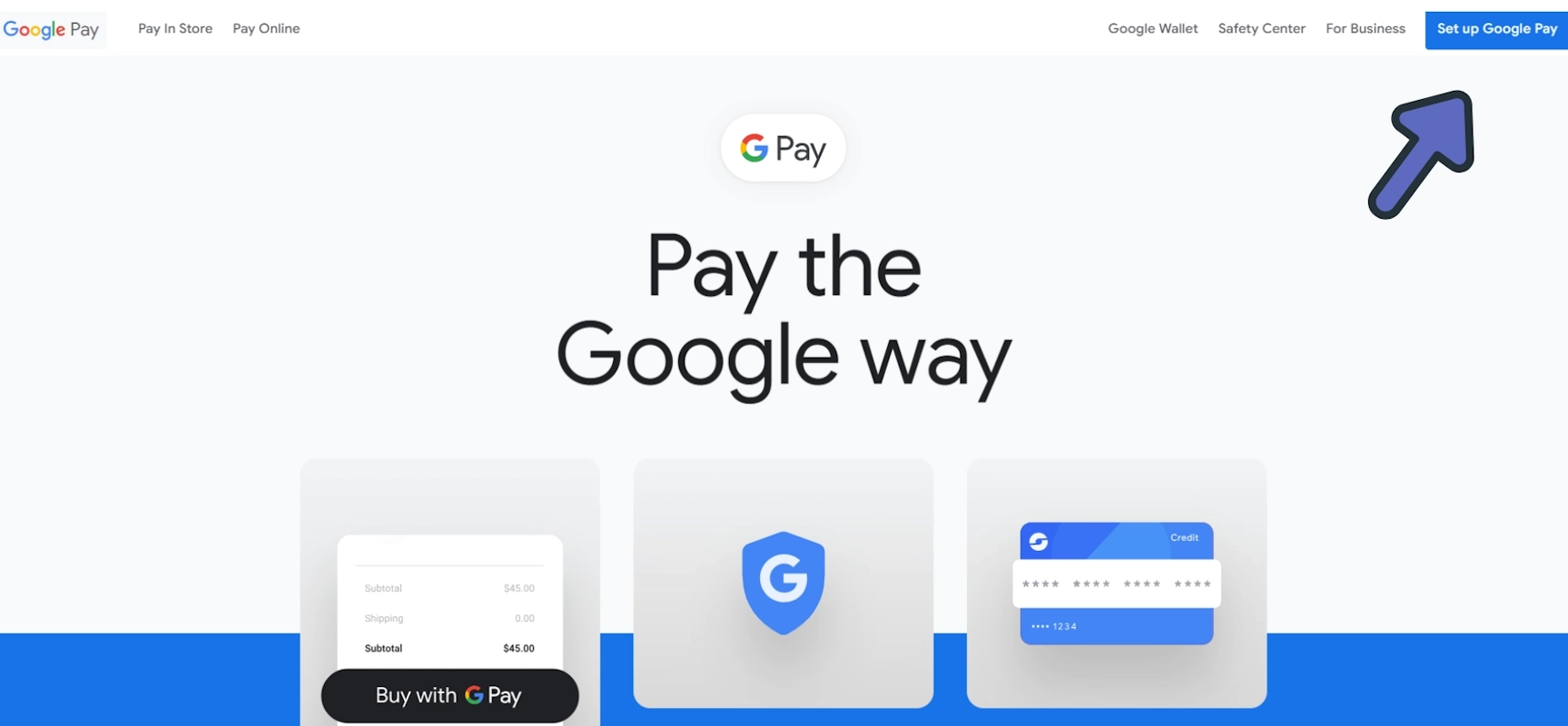 Google Pay account creation step 1
