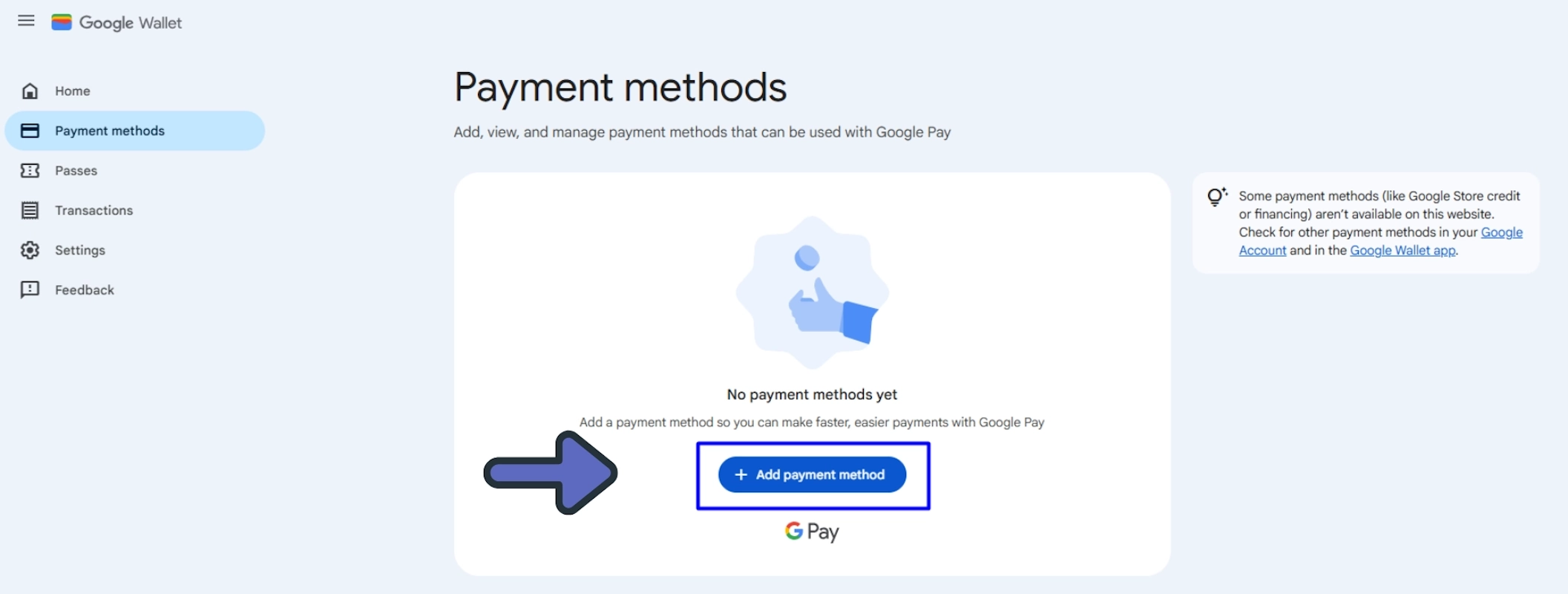 Google Pay account creation step 2