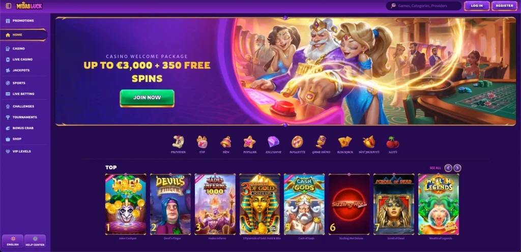 Midas Luck Online casino, Midas Luck Online Casino Crest