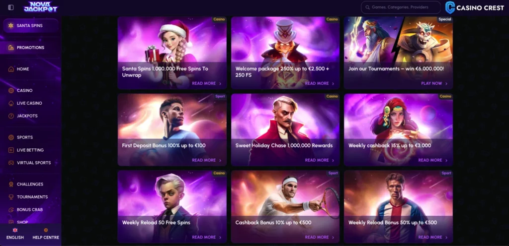 Nova Jackpot Casino, Nova Jackpot Online Casino Crest