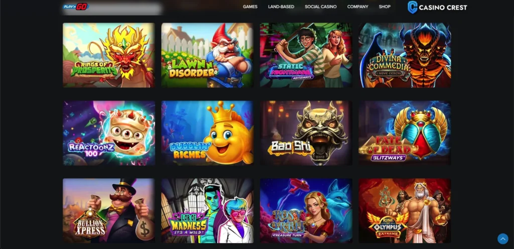 PlayNGo Online casino Software Provider, PlayNGo Casino Crest