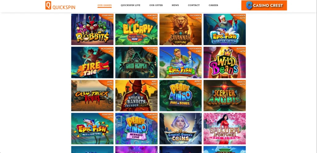 Quickspin Online casino Software Provider, Quickspin Casino Crest