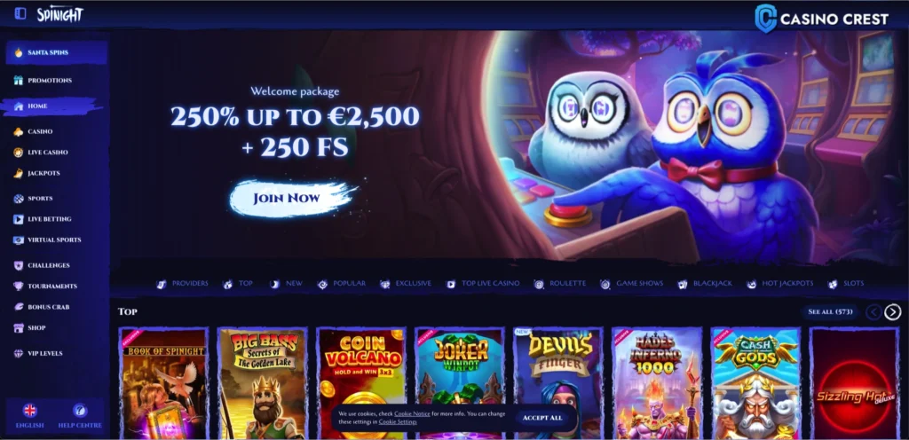 Spinight online casino, spinight online casino crest