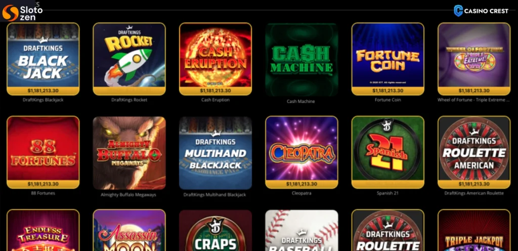 Slotozen Online Casino Crest, Slotozen Online Games