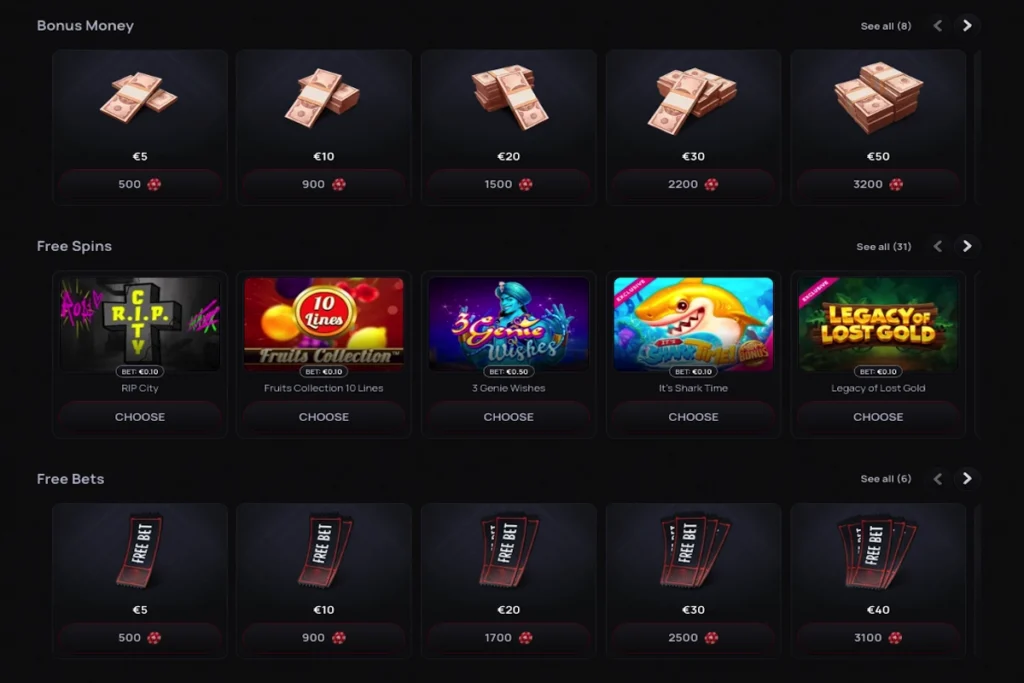 Casinova casino shop