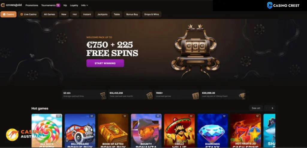 Crown Gold Casino Promotion, Crown Gold Casino Crest