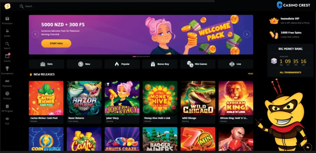 Stay Caino Online Casino Crest, Stay Casino Online Lobby