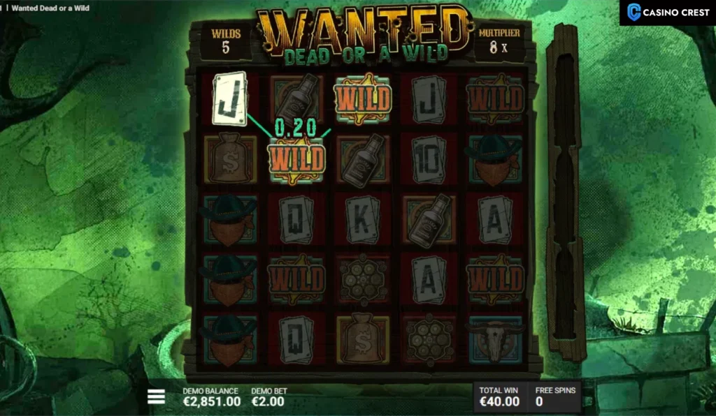 Dead or a wild Slot game, Dead or a Wild Online Slot Casino Crest