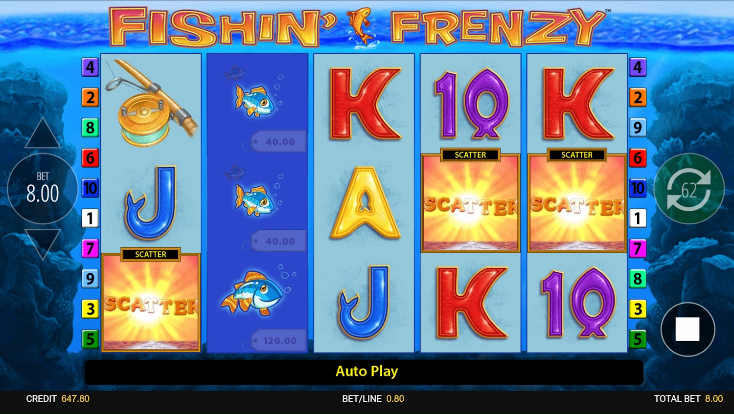 Fishin Frenzy slot gameplay
