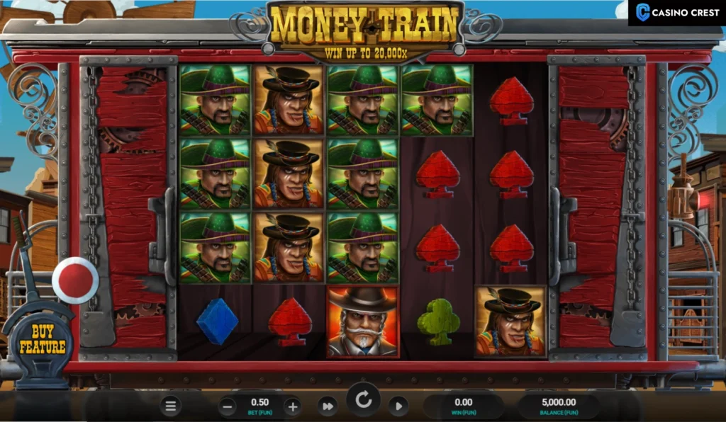 Money Train Slot game, Money Train Online Slot Casino Crest