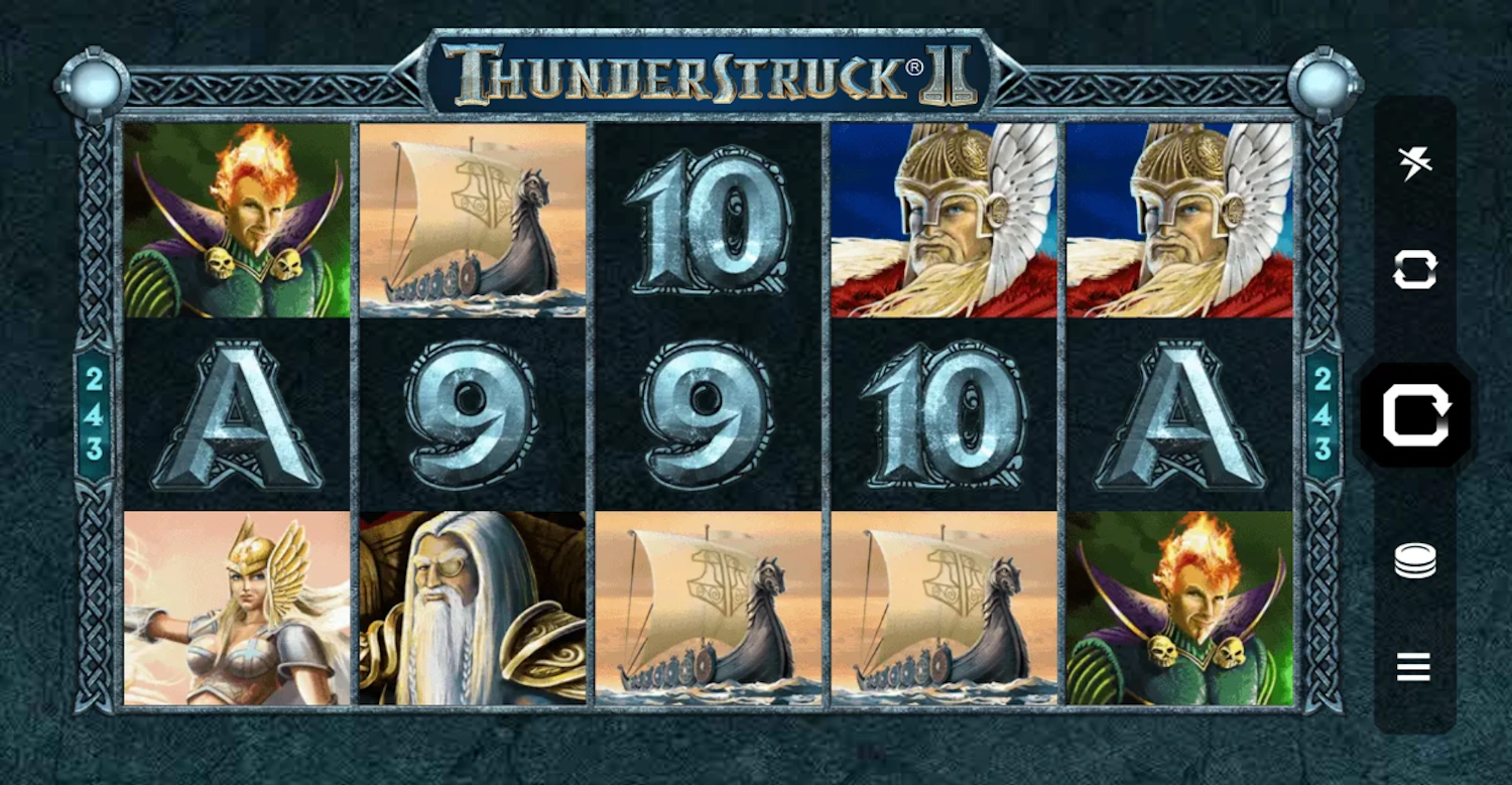 Thunderstruck II slot gameplay