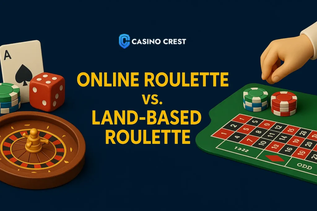 Online Roulette vs. land-based roulette, Online Roulette vs. land-based roulette Casino Crest