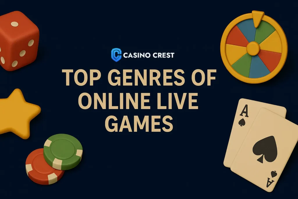 Top Genres of online live gaming, online live gaming casino crest