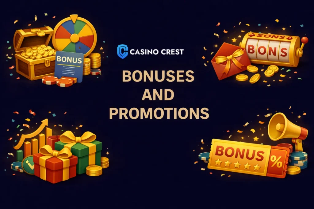 Bonuses and Promotions, Bonuses and Promotions online casino crest