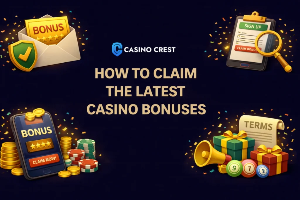 How to claim the latest Bonuses, Best Casino Bonuses Online, Best Casino Bonuses Casino Crest, latest casino bonuses