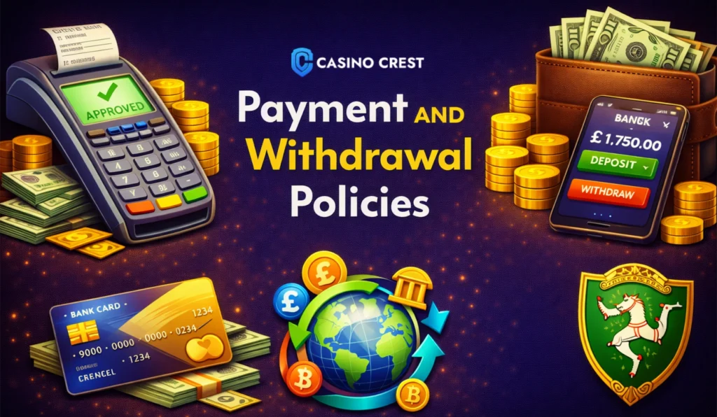 Payment and Withdrawal Policies Casino Crest