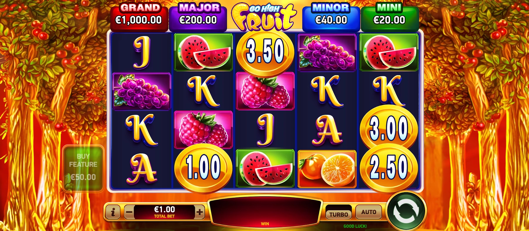 Go High Fruit slot gameplay