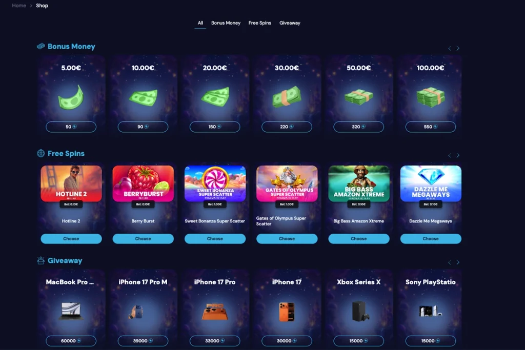 Monsters Spins Casino Coin Shop